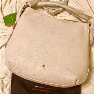 Kate Spade ivory pebble leather small Ella